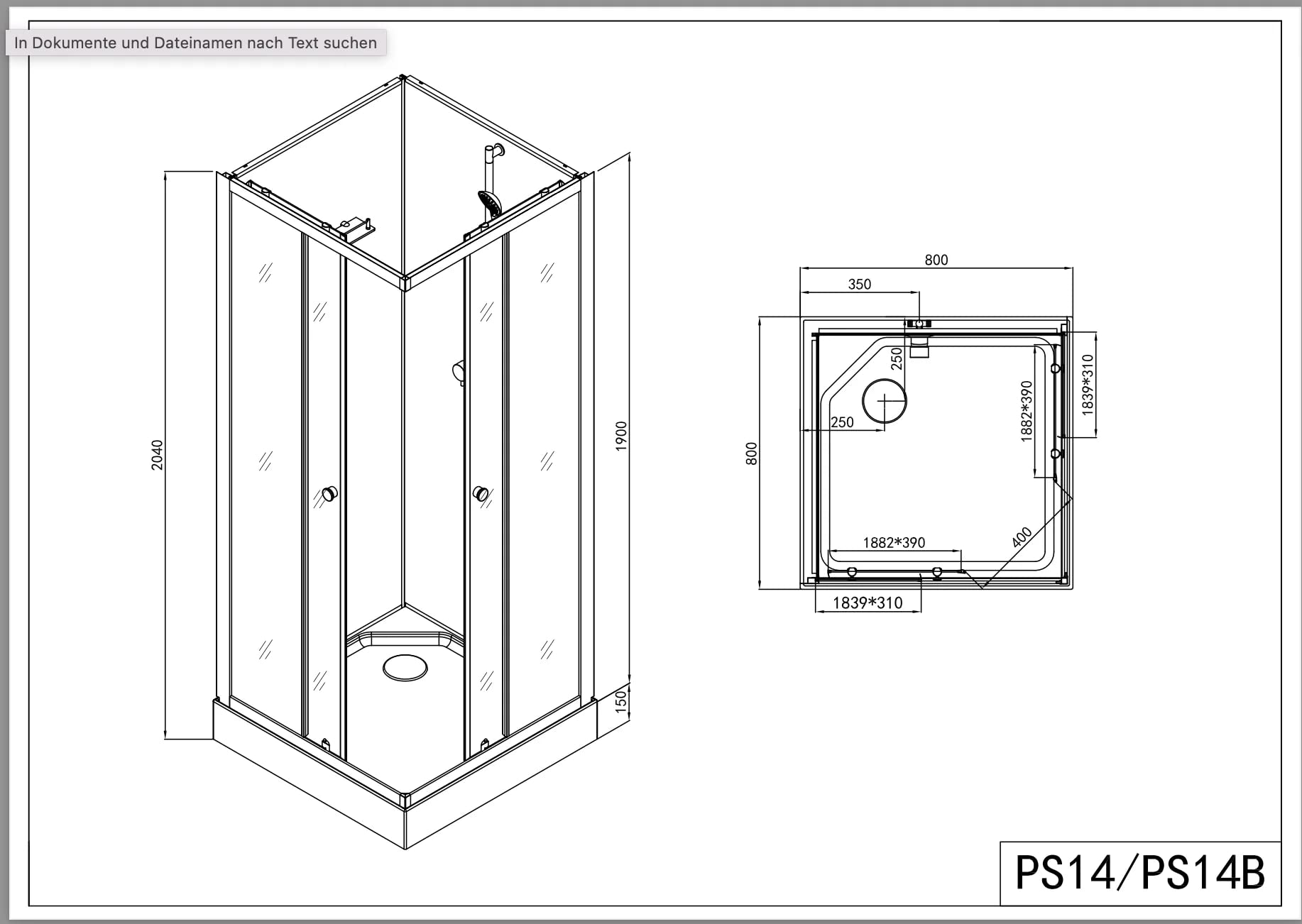 Box doccia quadrato Forte 80x80