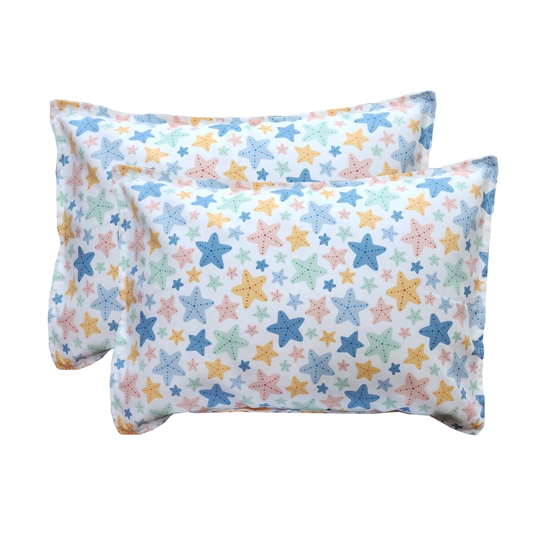 THE POMI Pillow Cover for Kids – Soft Cartoon Pillow Cover for Toddlers Infants & Small Kids Cute Pillow for Boys & Girls (Set of 2 (No Filler), Stars)-image-25