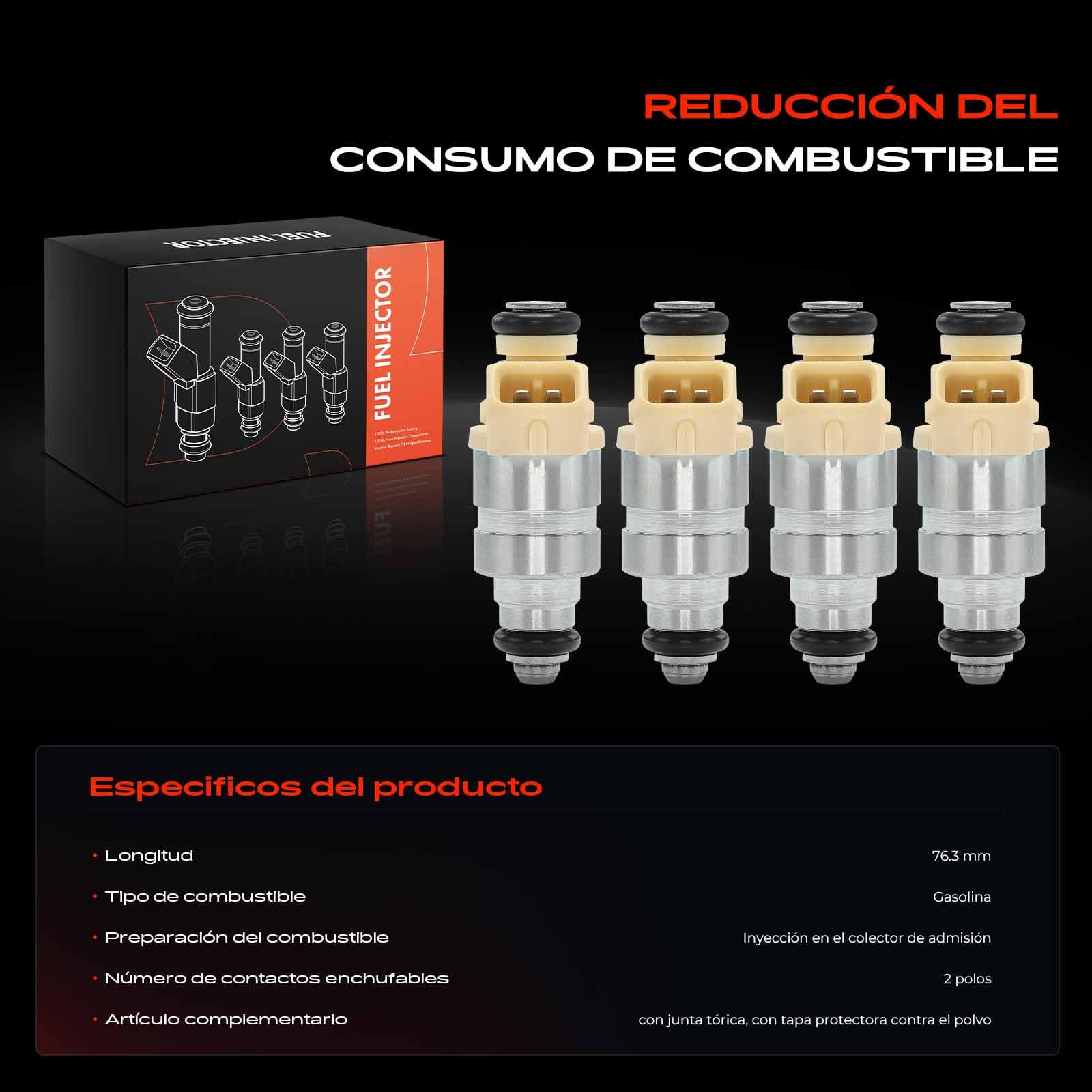 Frankberg 4 boquillas de inyector de combustible 13537572995 | Compatible con: M.i.n.i R50 R53, M.i.n.i Convertible R52