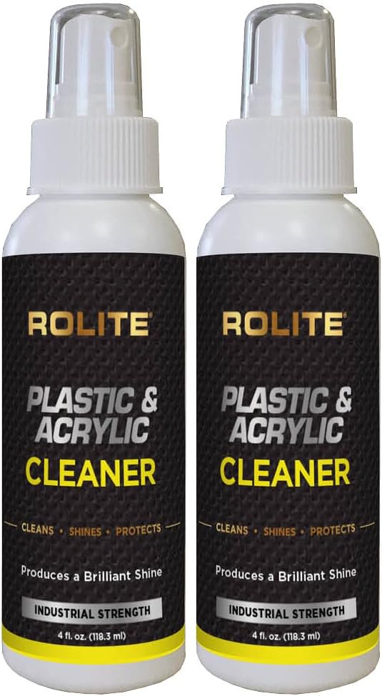 RPAC4z2PK Plastic and Acrylic Cleaner Spray, 4 fl. oz., 2 Pack, High Shine Protectant and Polish for Nonporous Surfaces, Streak-Free Formula for Windshields, Windows, Headlights