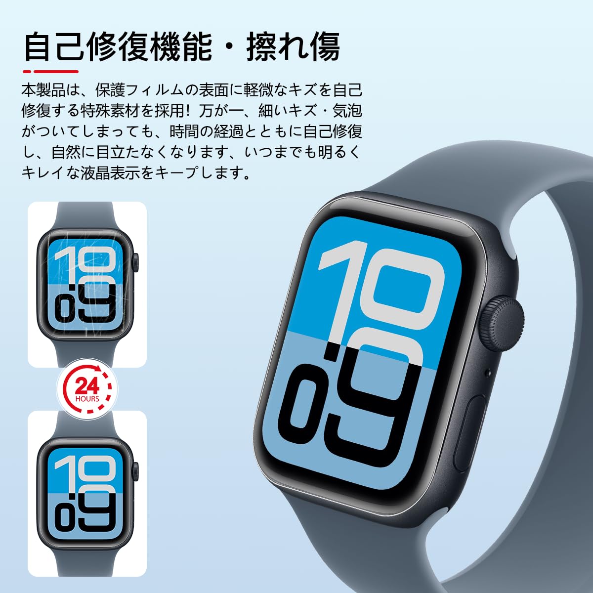 Amazon | 対応 Apple Watch SE3 44mm フィルム 画面保護フィルム 【5枚 