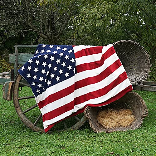 Banzaii Plaid Couverture Polaire pour Canapé 130 x 160 cm - Couverture en Microfibre Souple pour Lit et Canapé - Drapeau Americain