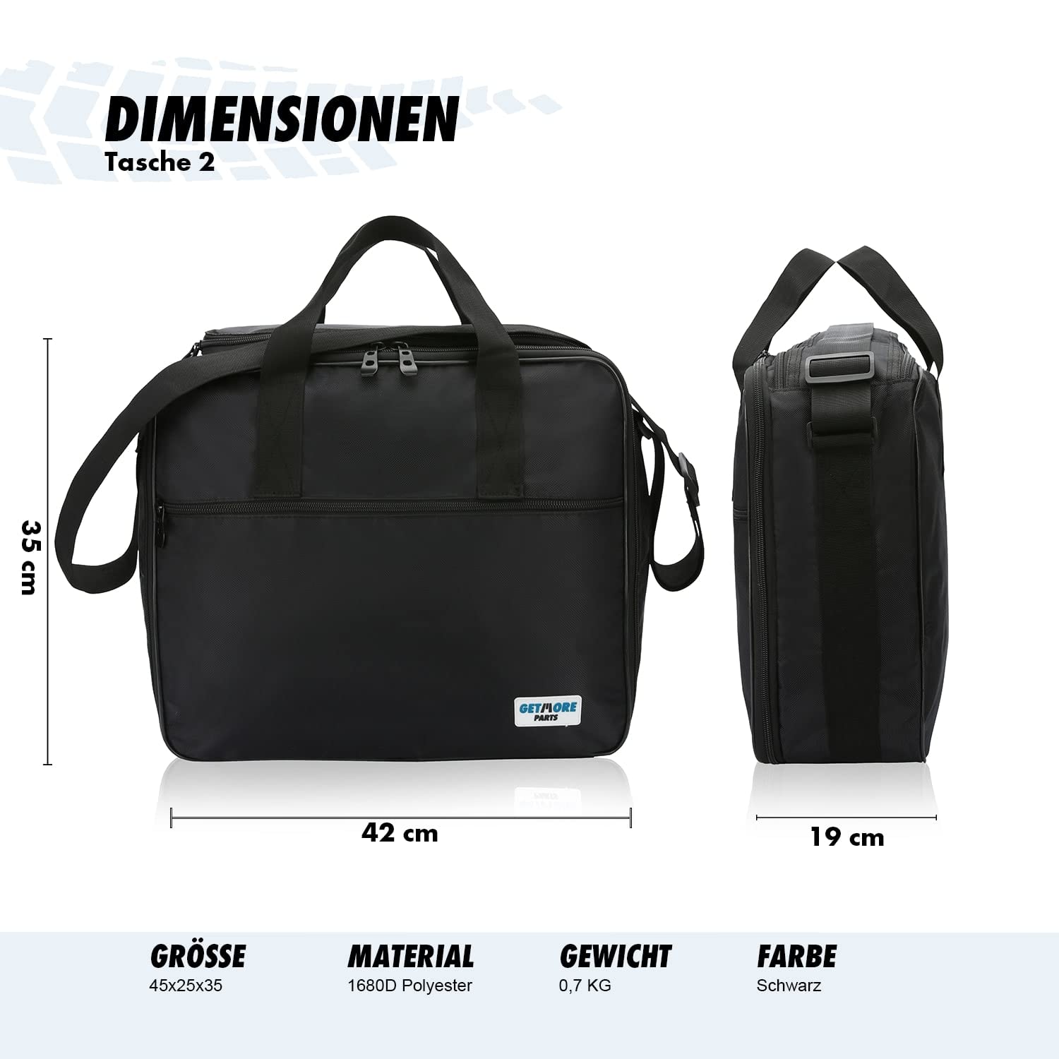 GETMORE Parts Motorrad-Koffer Innentaschen kompatibel mit Yamaha Tenere Explorer Alu Koffer Zubehör für Motorradtour Reise Gepäck Taschen für Kleidung Motorradtaschen für Seitenkoffer