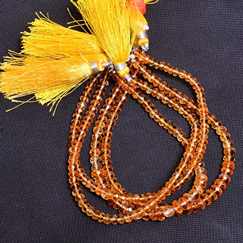 Perles citrine 4-5mm rondelle pour créer vos propres bracelets d'été bohèmes