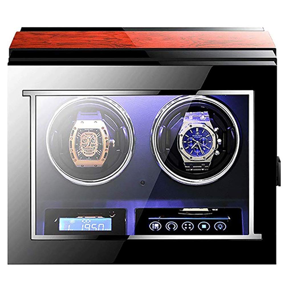 Cargador de relojes automáticos con pantalla LCD táctil, doce modos de giro y control remoto 8