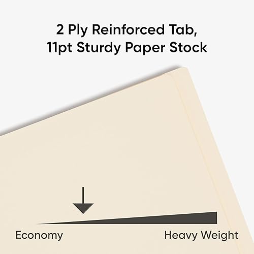 Miniatura 4 de Smead Carpetas de archivos con cierre de pestaña final, 50 unidades, Manila, pestañas reforzadas de corte recto, 4 sujetadores, tamaño carta (34220)