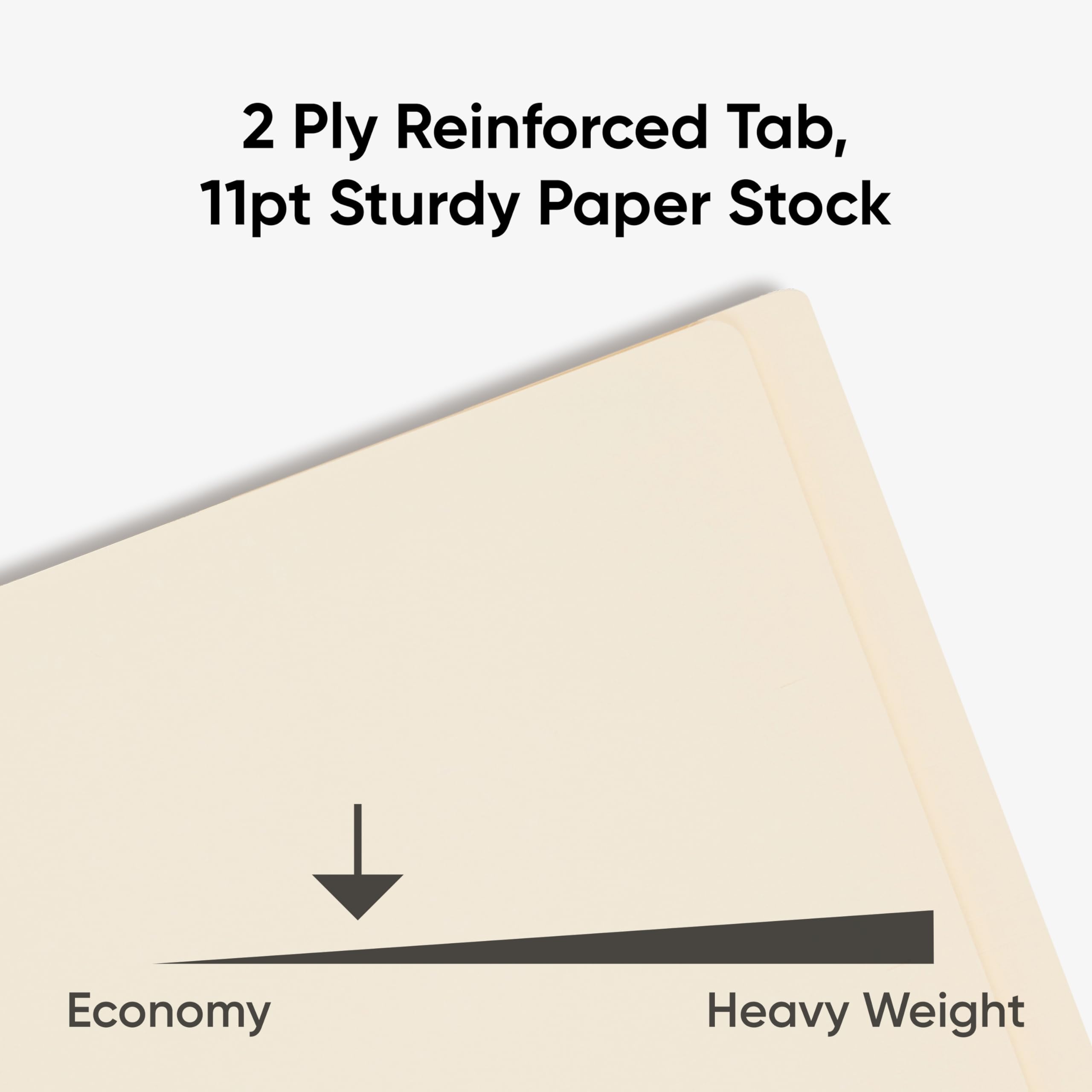 Smead End Tab Fastener File Folder with Divider, Shelf-Master Reinforced Straight-Cut Tab, 2 Fasteners, 1 Divider - Image 4
