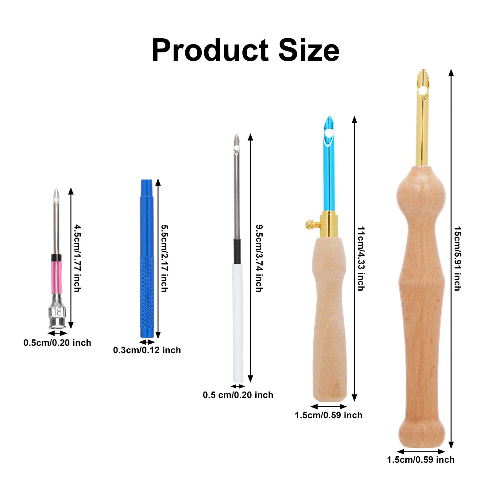 16pcs Punch Needle Kit, Adjustable Punch Needle Embroidery Kit with Tape Measure Punch Needle Tool Embroidery Needle Set for Adults Beginners Sewing Embroidery Floss Cross Supplies