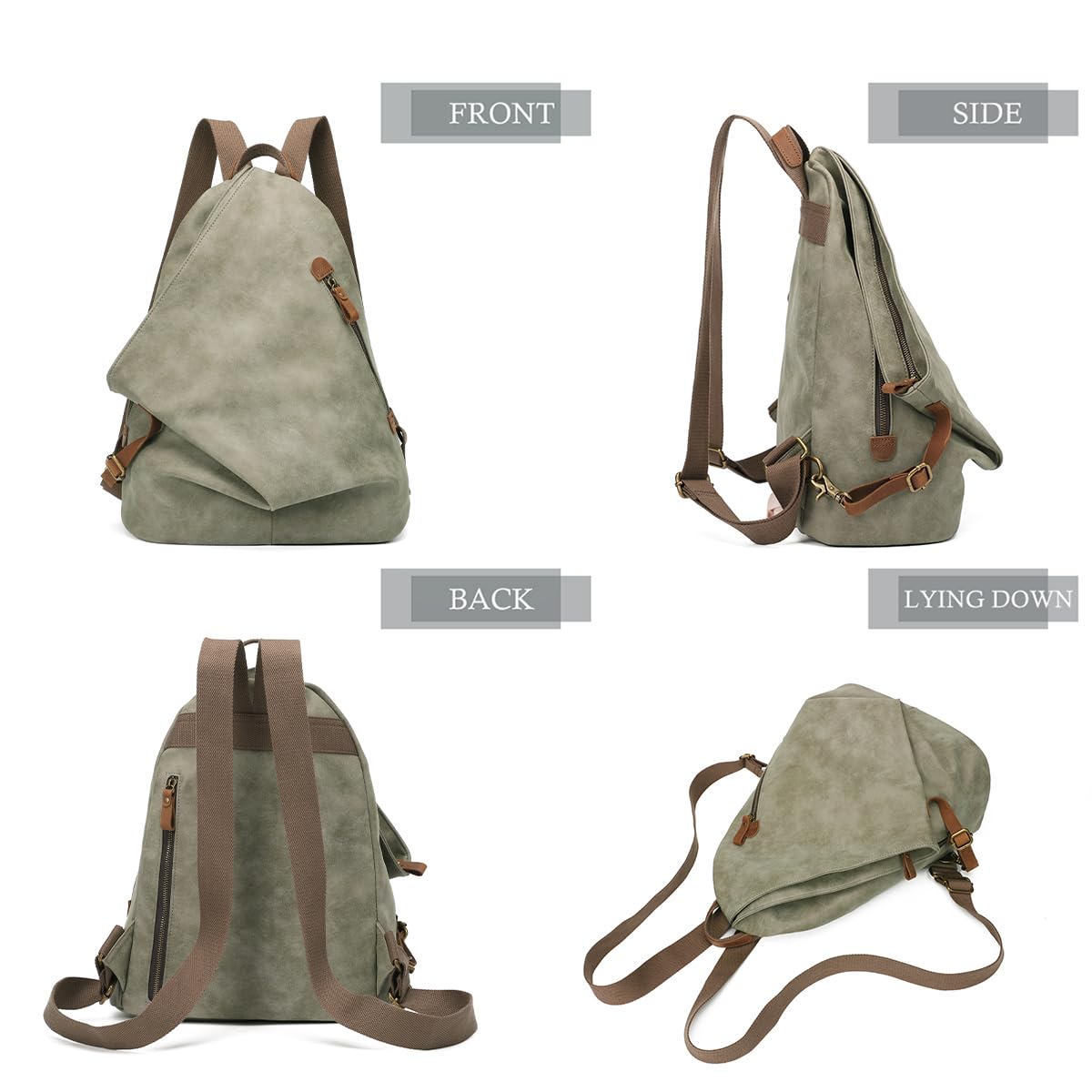 Zaino vintage in tela - Zaino da viaggio grande casual Zaino da viaggio all'aperto Zaini da trekking Borsa a tracolla per uomo Donna