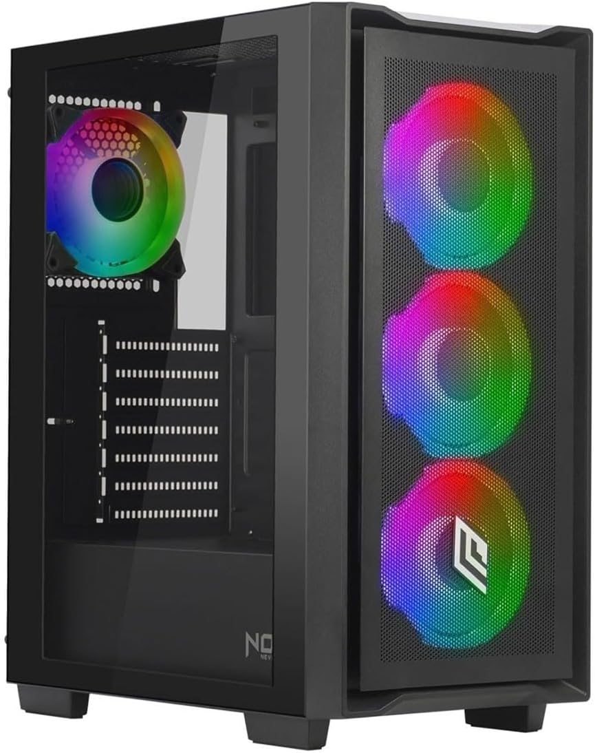 MUSETEX - Carcasa Para PC ATX 6 PWM ARGB Con Ventiladores Preinstalados
