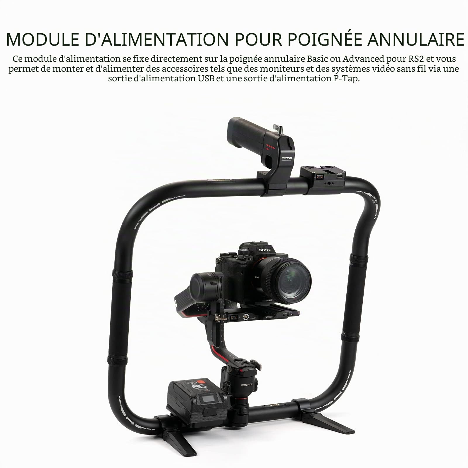 Tilta Module d'alimentation pour Ring Grip Compatible avec DJI RS5/RS4 Pro/RS4/RS3 Pro/RS3/RS2 TGA-RG-PM
