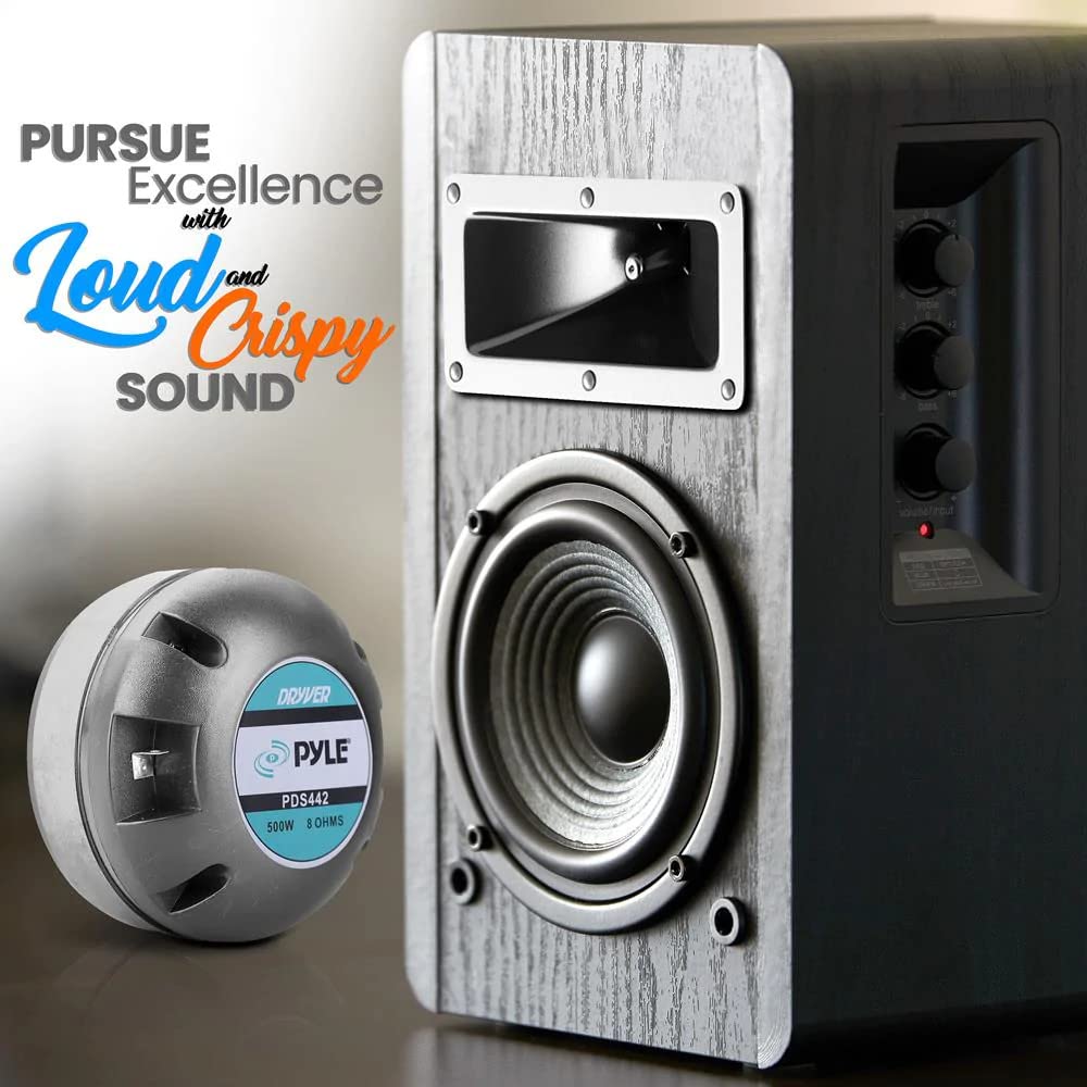 Pyle Driver A COMPRESIÓN Tweeter PDS442 PDS 442 con IMÁN DE 250 Watt RMS Y 500 Watt MAX con Ataque DE 1" 2,50 CM por TROMPETAS DE 1" DJ CASA Fiestas INVALIDA IMPEDANCIA 8 Ohm ES 105 DB