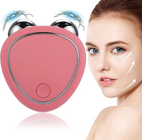 Pauenz 2023 Dispositivo facial, levanta la cara y aprieta la piel, dispositivo de estiramiento de la piel para mujeres, rosa
