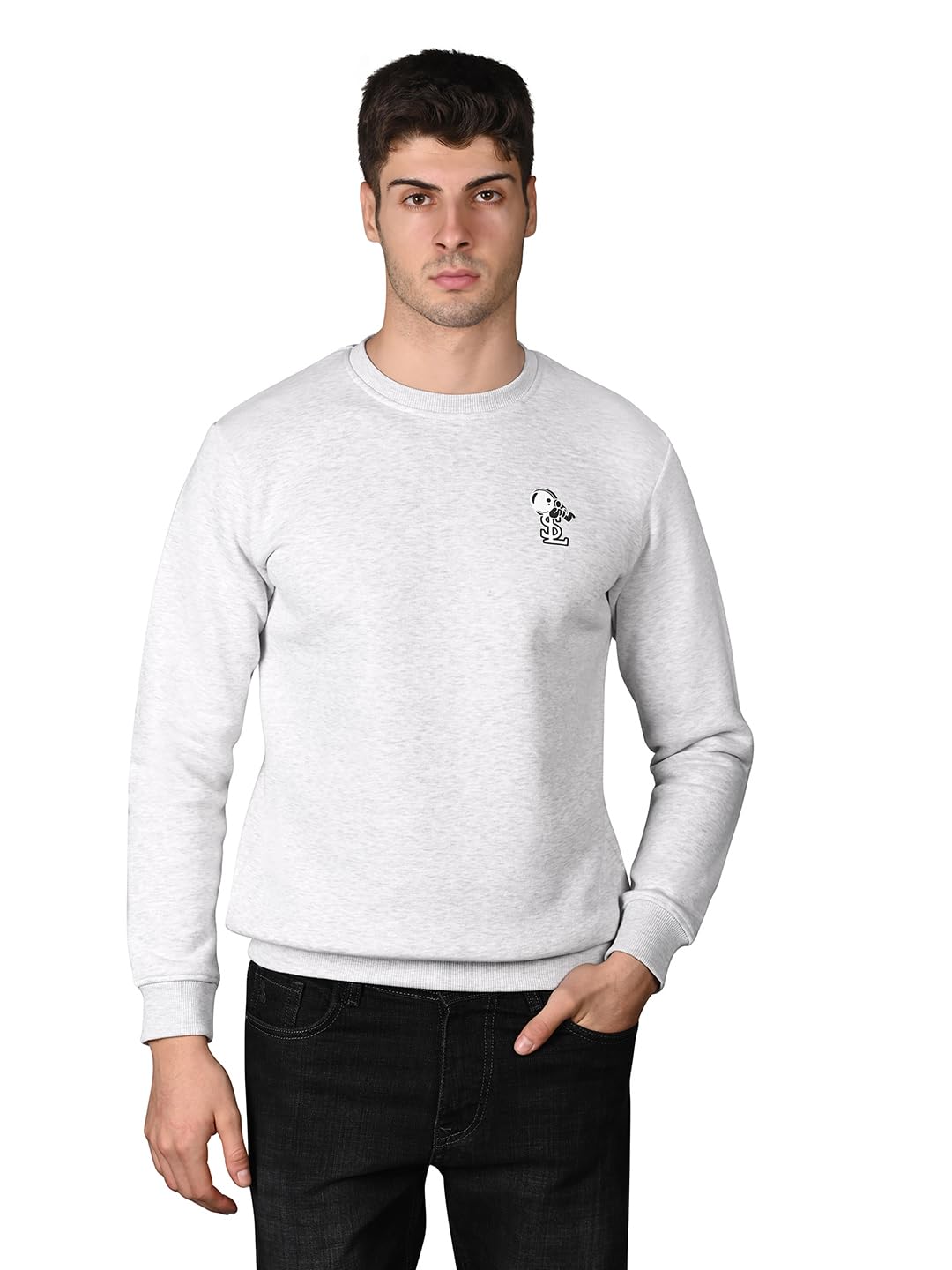 louis stitch Men's Astronaut Graphic Printed Regular Fit Pullover Sweatshirt | Roundneck | Sheen Finish Fabric | Comfortable | Casual Wear | LS-SW-RN3-picture-29