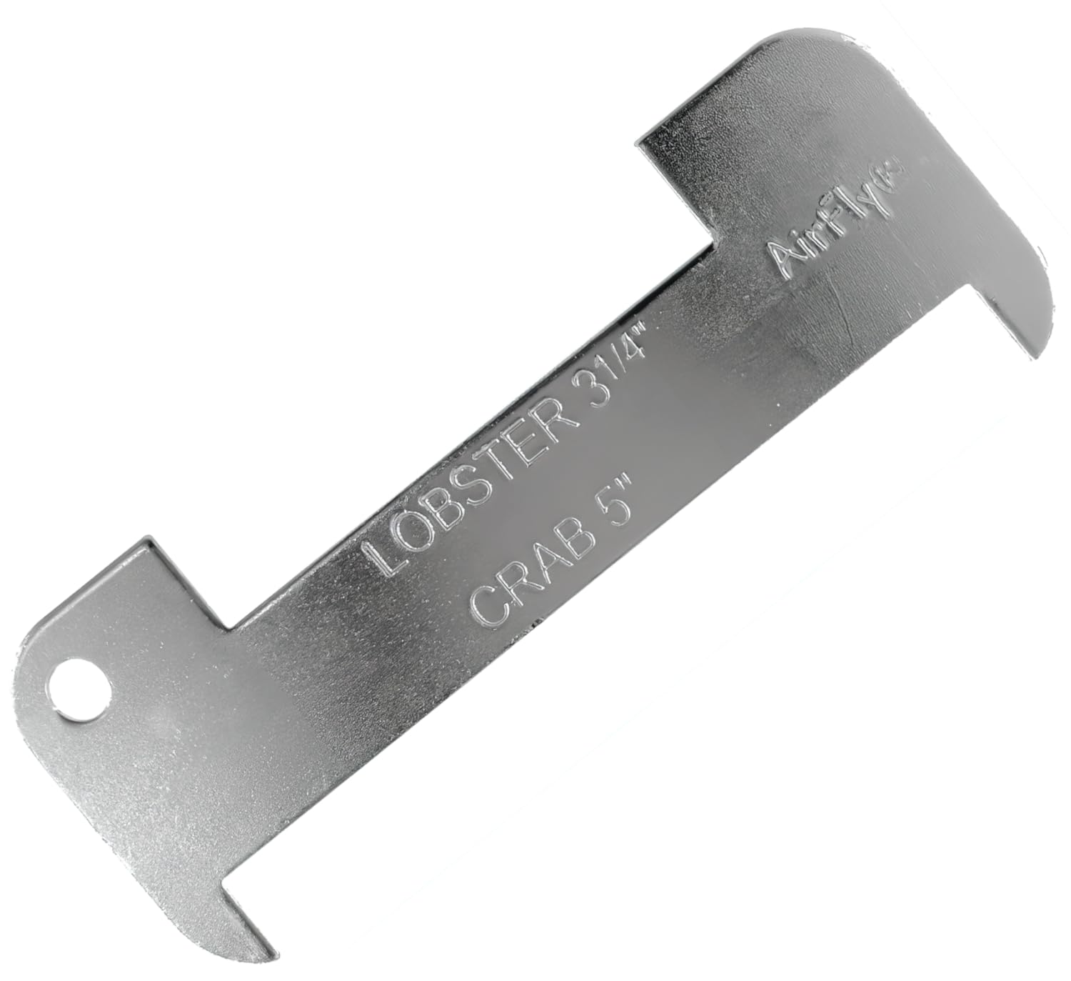 AirFly Aluminum Crab and Lobster Gauge - 5" Blue Crab and 3-1/4" American and Spiny Lobster - Laser-Etched - CA, ME, MA, MD, FL, TX, Gulf and Canada - Designed in USA (Aluminum 1pcs)
