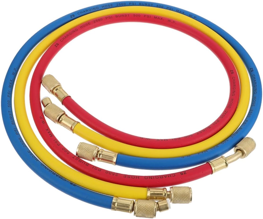 3Pcs Car Air Conditioning Charging Hoses Durable Refrigeration Tubes for Easy Installation and Reliable Testing for Daily Use and Emergencies