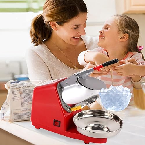 Miniatura 8 de Yahpetes Máquina eléctrica de hielo raspado, 1 pieza, trituradora de hielo eléctrica de doble cuchilla, máquina para hacer conos de nieve, 187