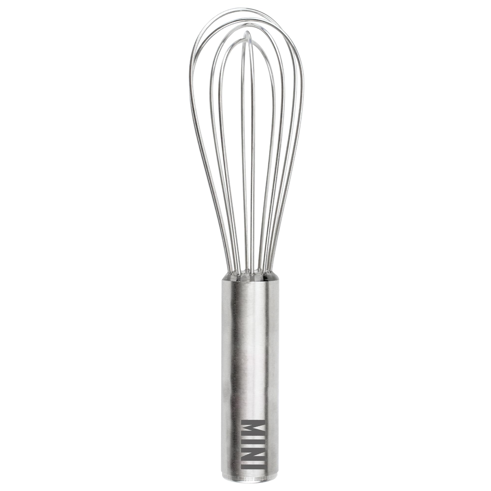 6" Mini Whisk Sturdy Wire Kitchen Utensil for Whipping, Mixing, and Combining Batters & Dry Ingredients for Baking, Stainless Steel, Silver