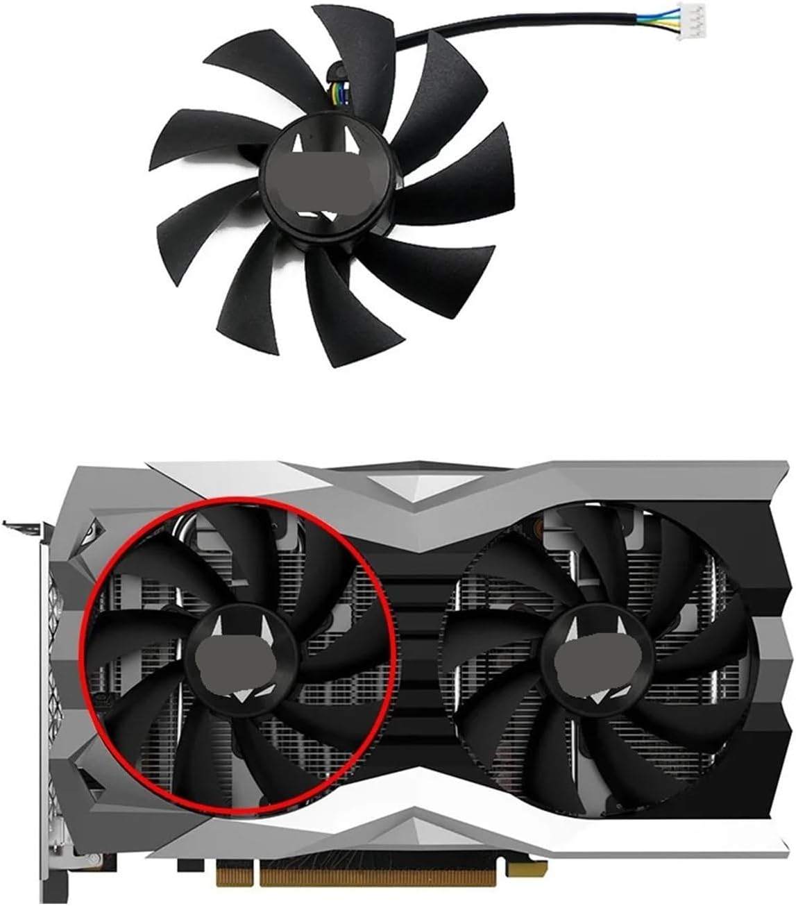 87mm GA92A2H 0.35A 1660 1660Ti Graphics Card Cooling Fan(2PCS)