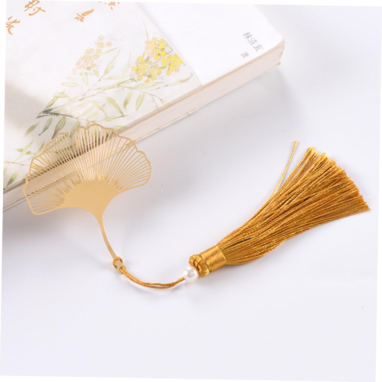 NUOBESTY 3 Set Di Segnalibri Unici Con Nappa E Foglia in Ottone Con Design Cinese Portapagina Per Studenti E Scrittori 4 Pezzi * 3 Casuali