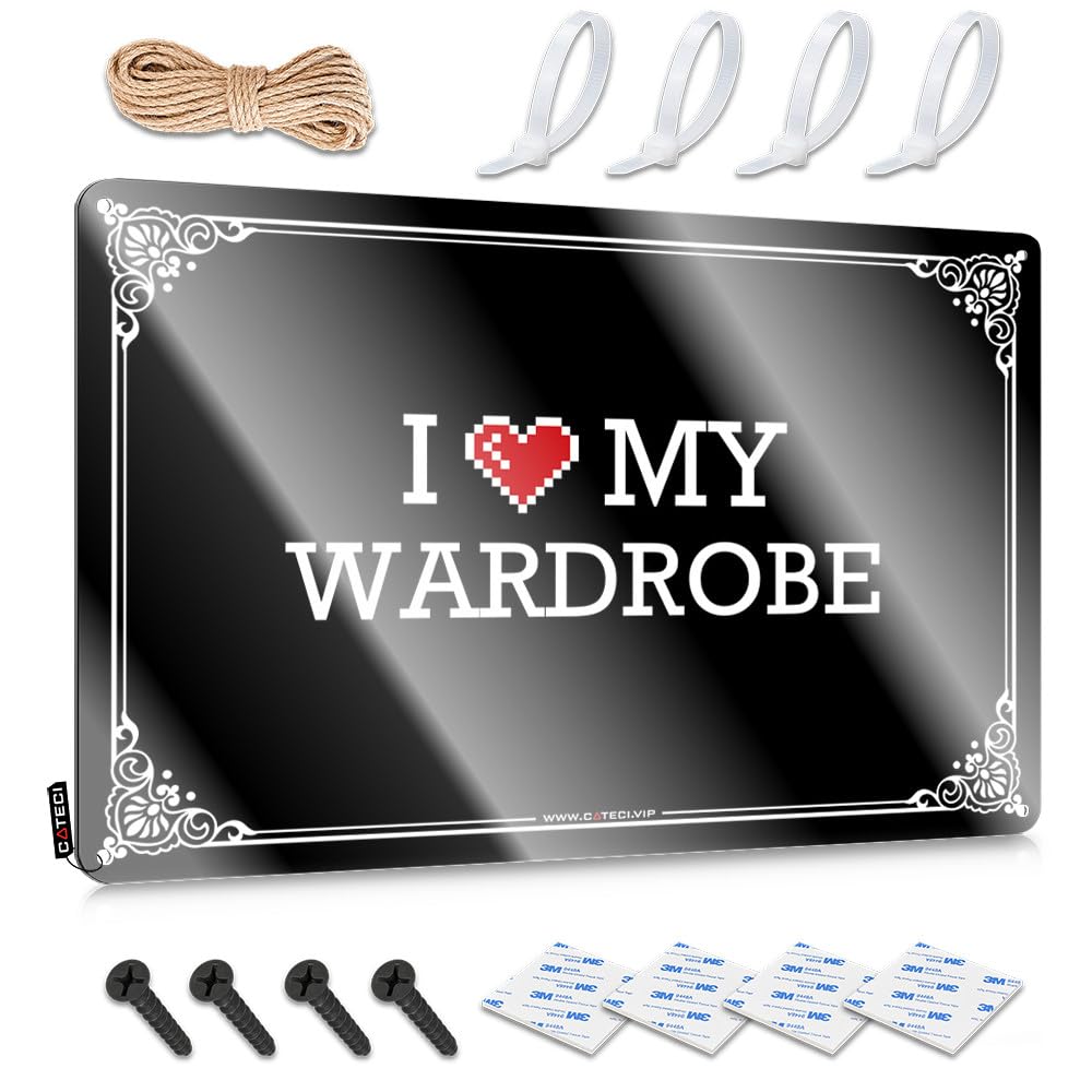 Fzfn Colour Cocoa Sweet Vintage Wall Art - I Love My Wardrobe Stunning Metal Wall Art Ready To Hang For Pub(30X40cm)