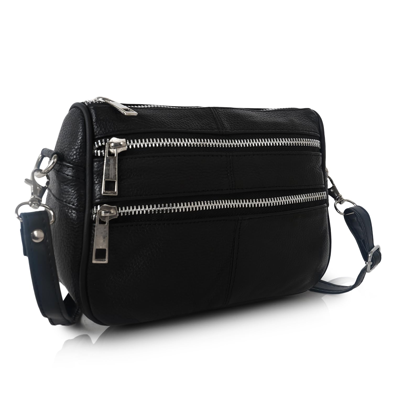 CIMONI® Premium Genuine Leather Hand Bag for Women Stylish & Unique Design Fancy Sling Bag Adjustable Strap Crossbody Womens Purse (Color - Black) (B0CBV6ZKZ8) Amazon Price History, Amazon Price Tracker