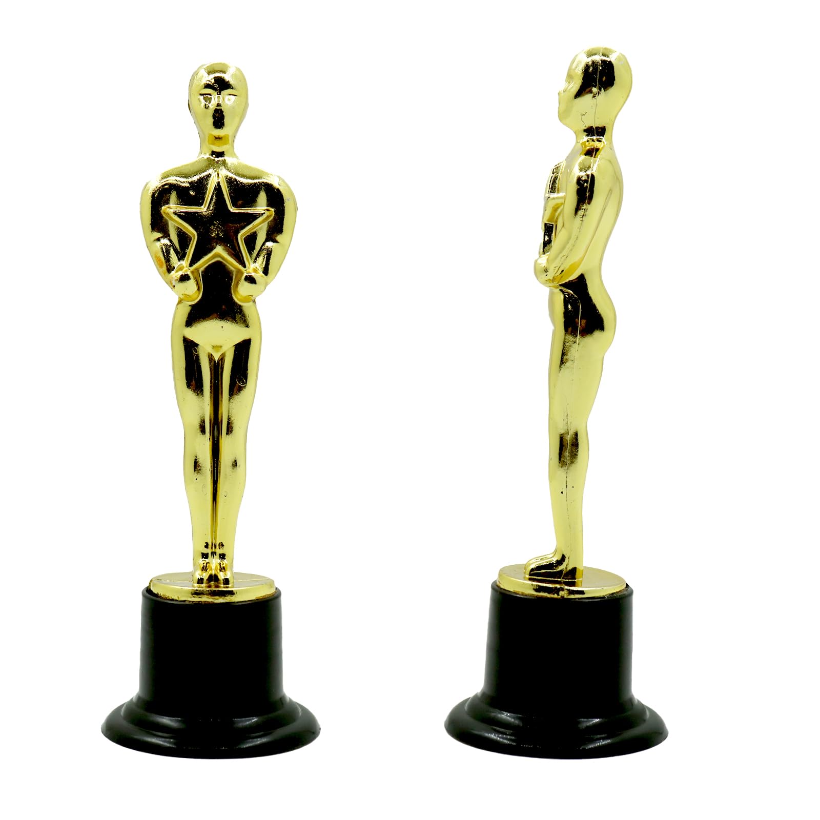 Trofeo de Oro Estatuas Plástico 8 Piezas 15 cm para Ceremonia de Premios Fiesta Deportiva