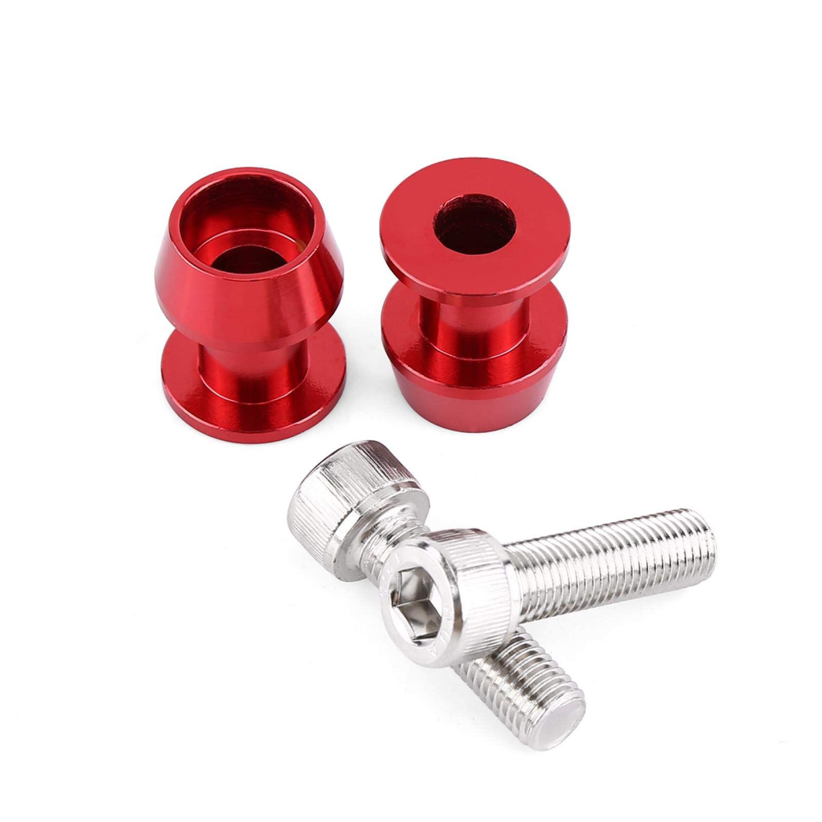 Yctze bobina braccio oscillanteMotocicleta CNC aleación de aluminio brazo oscilante deslizadores de carrete soporte bobinas de brazo oscilante (8 mm, rojo)