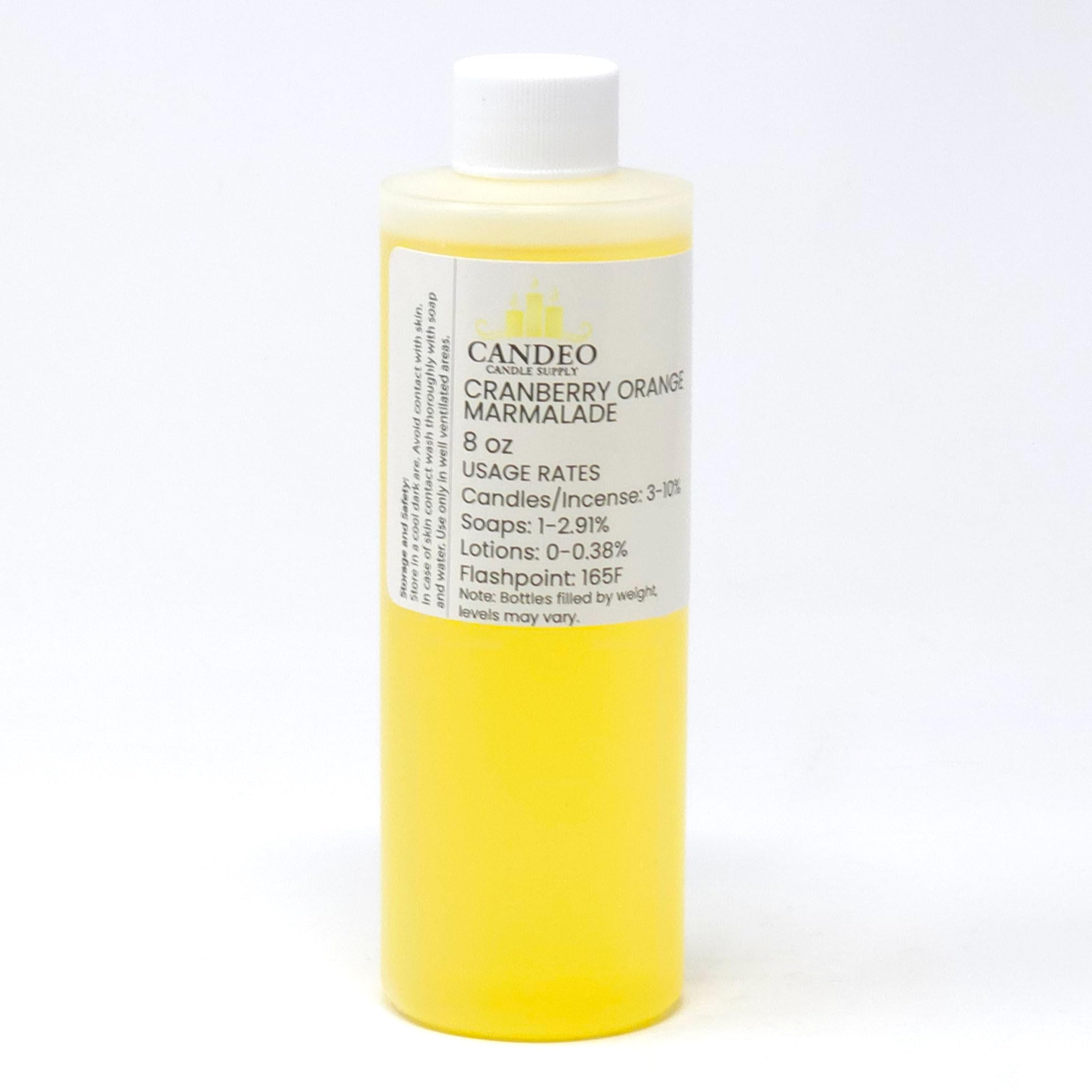 Cranberry Orange Fragrance Oil (8oz Bottle) | Candle Making, Soap Making, Room Sprays, Bath Bombs, Lotion, Car Fresheners, Wax Melts | Candeo Candle Supply | Phthalate Free & Prop 65 Compliant