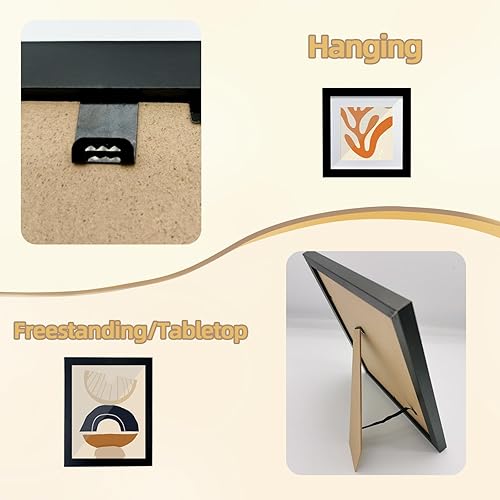 Miniatura 5 de YUONME Marcos de fotos blancos de 8 x 8, marco de certificado, marcos de fotos de collage, adecuados para bodas, graduaciones, fotos familiares.