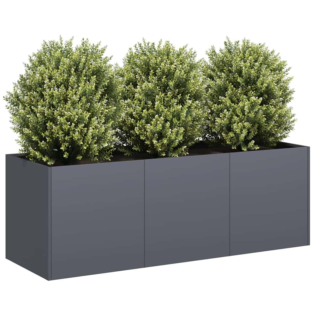 Hochbeet Metall Hochbeete Kräuterbeet Pflanzkübel Aussen für Gemüse Kräuter Blumen Gartenbeet Gemüsebeet-Anthrazit-120 x 40 x 40 cm