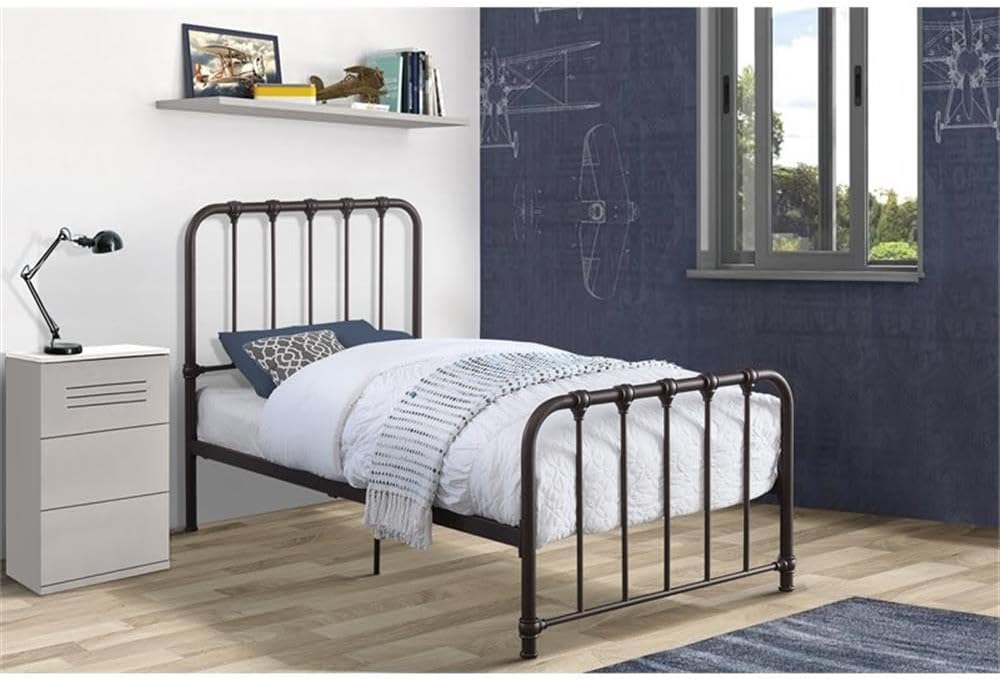 Lexicon Leongatha Metal Bed, Twin, Dark Bronze