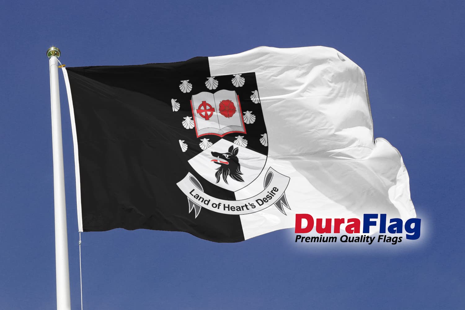 DuraFlag Sligo Small Courtesy 20x12" Rope and Toggled Premium Quality 50x30cm Flag