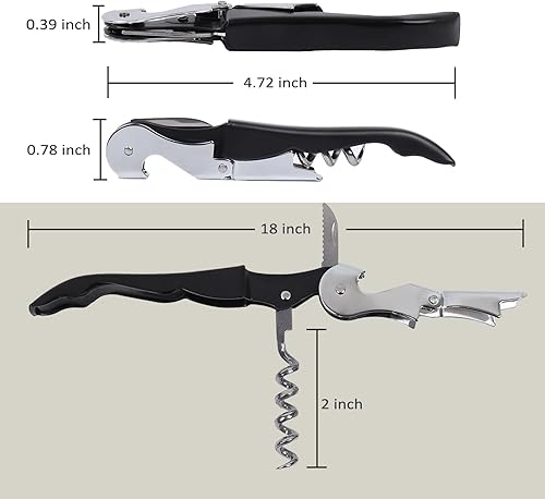 Miniatura 2 de RECUTMS Sacacorchos, 12 paquetes de llaves de vino para abridor de vino, de acero inoxidable a granel, para cerveza o abrebotellas, cortador de