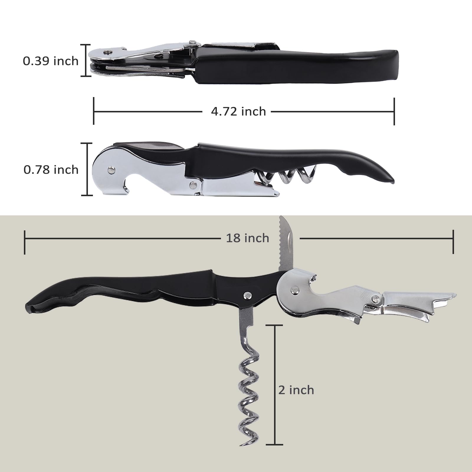 RECUTMS 12 Pack Wine Opener Set - Black -2