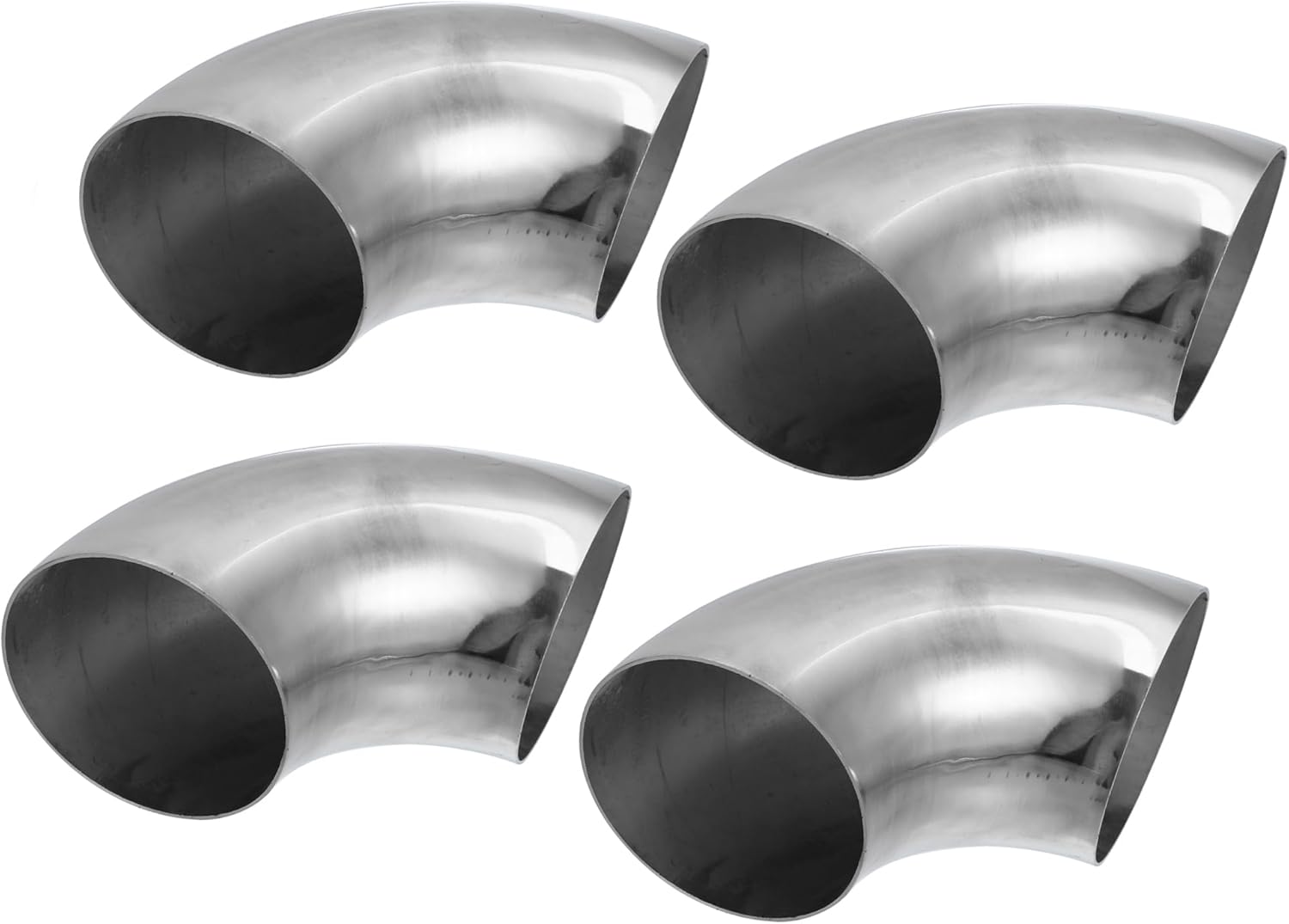 90 Degree Mandrel Bend Elbow Tube OD 4" Inch Stainless Steel Reusable | Exhaust Elbow Pipe Stair Handrail Tube 4 Pcs