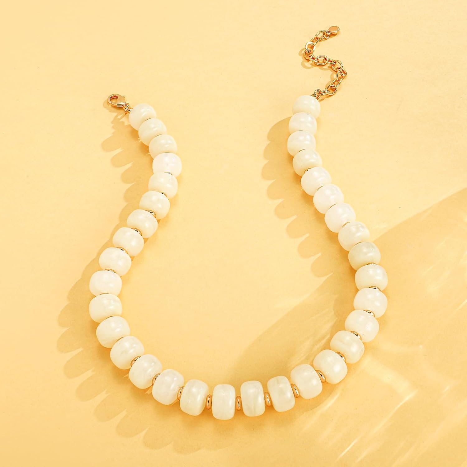 Beaded necklace for Women Boho Bead Gemstone Chunky Necklace Big Bead Necklace Fashion Trendy Summer Necklaces Jewelry Gifts - Image 6