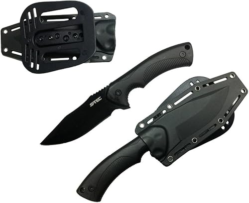 Cuchillo táctico de espiga completa de 9 pulgadas con funda de plástico ABS