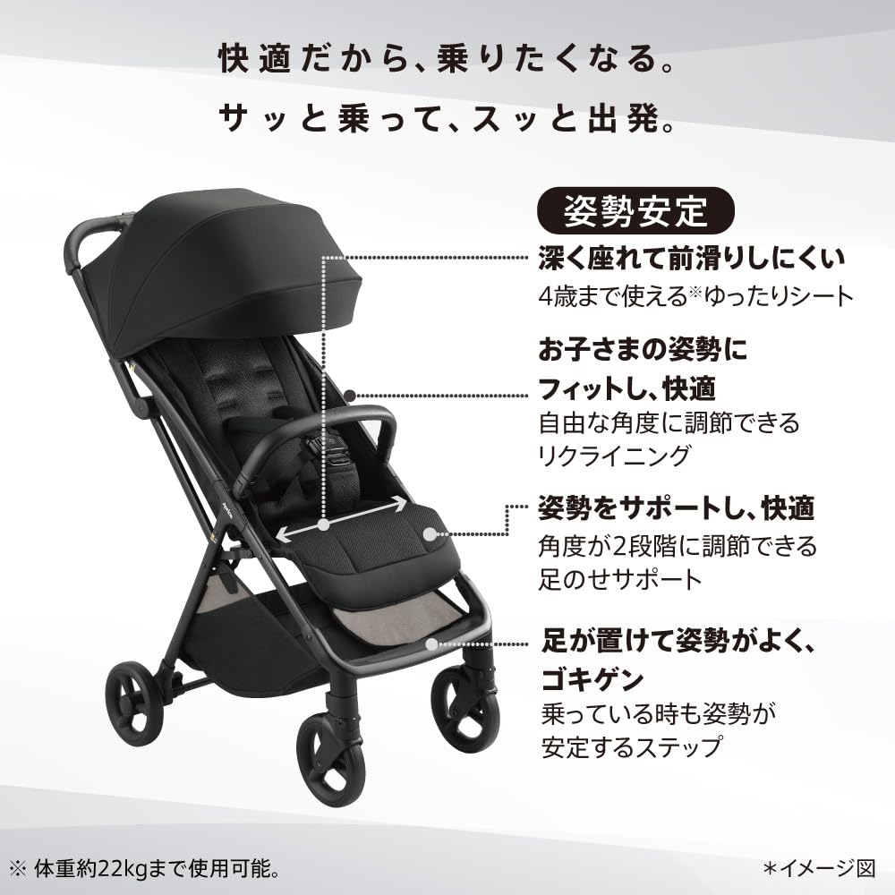 Aprica(アップリカ) B型ベビーカー ヴィット AB (Viit AB) 6か月～48か月まで 4歳まで使えるゆったりシート フォギーグリーン 【2026年モデル】 (2231920) - 5