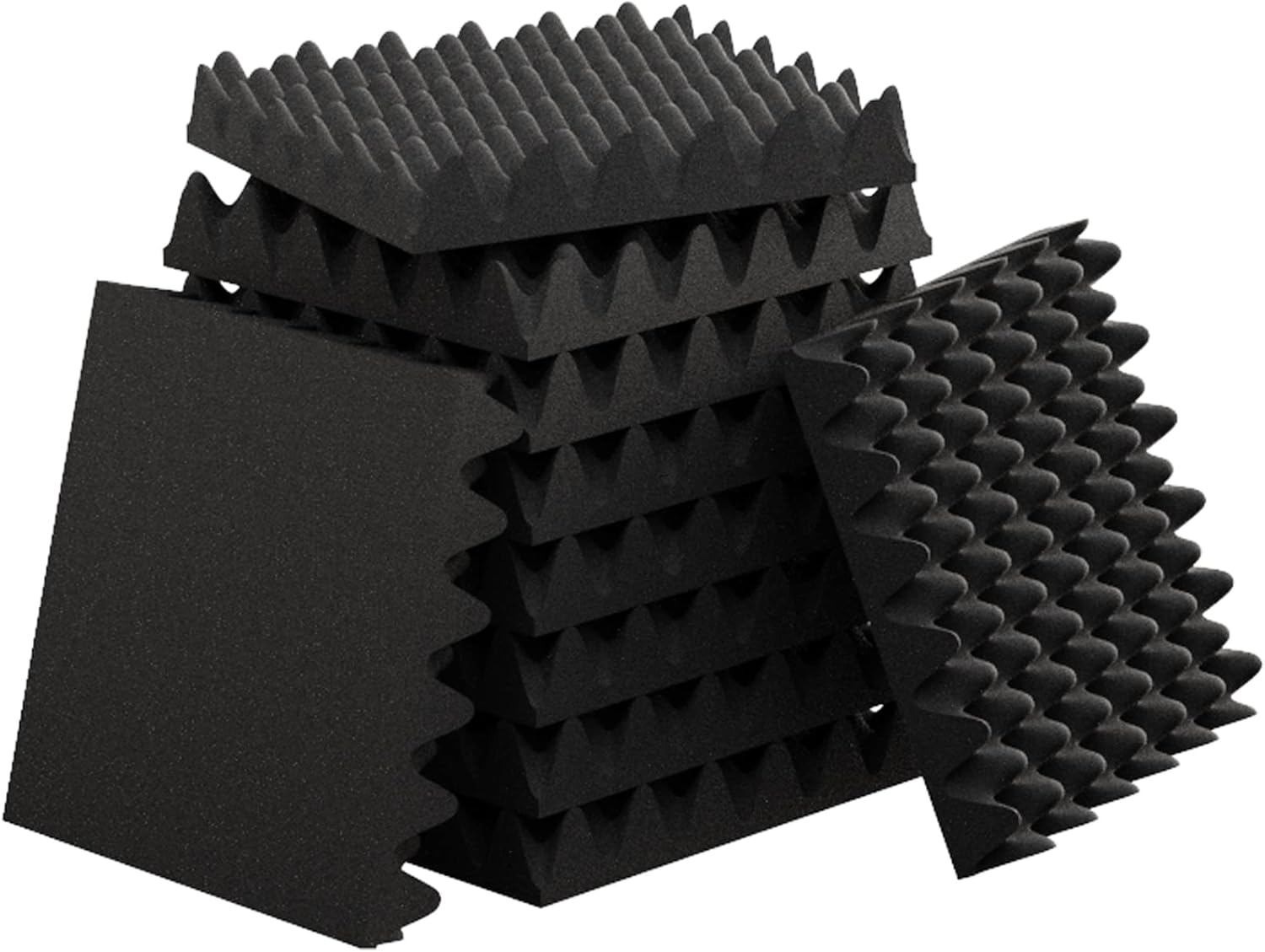 6 Pack 1.5"X12"X12" Acoustic Foam, Sound Proof Egg Crate