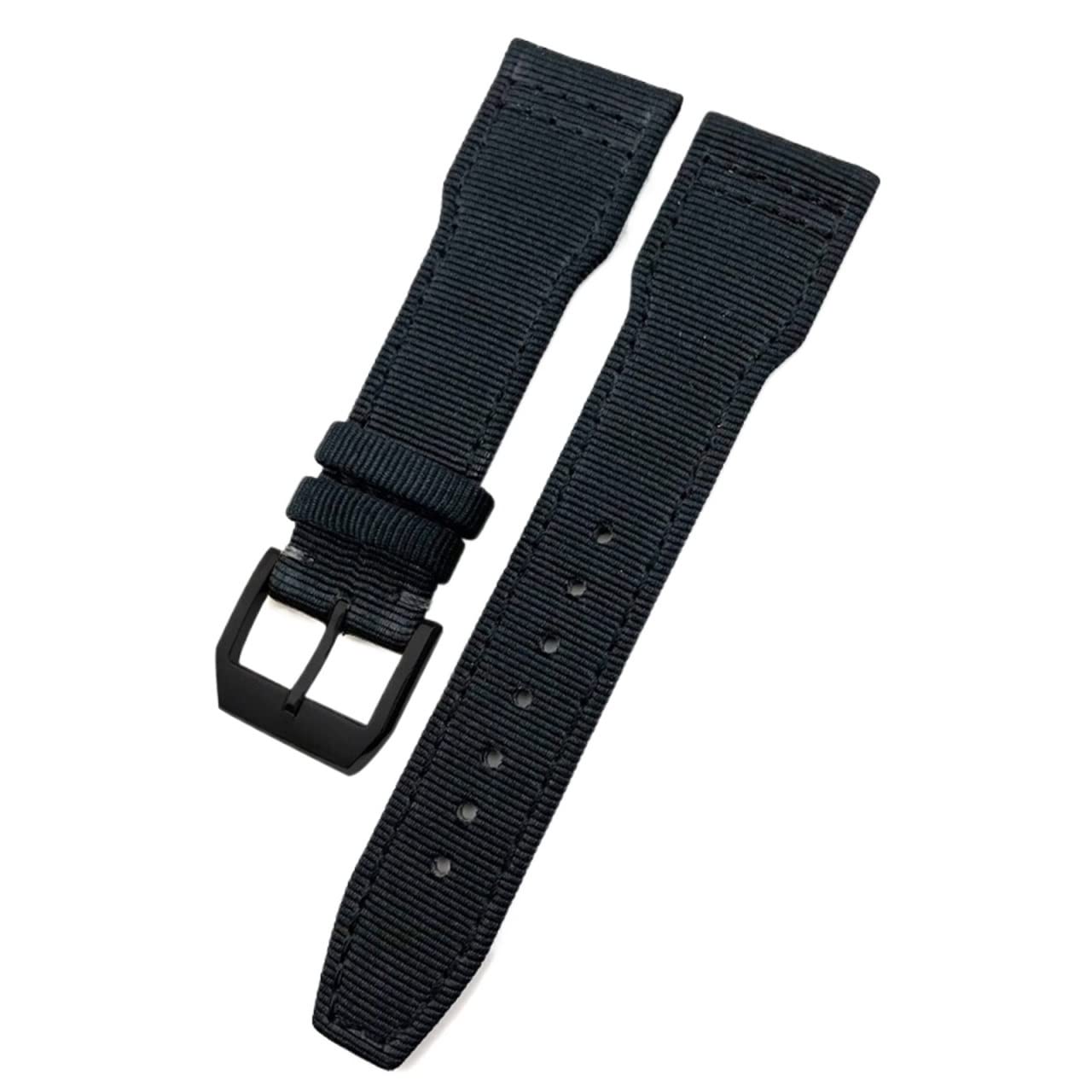 20mm 21mm 22mm cinturino per orologio in nylon intrecciato cinturino con fibbia pieghevole adatto per braccialetto IWC Pilot Mark Portugieser Portofino