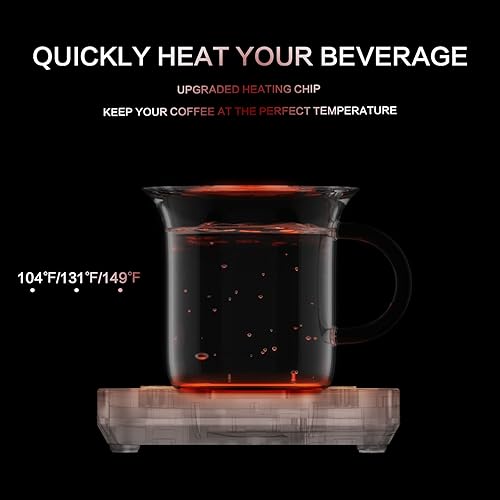 Miniatura 2 de Coffee Mug Warmer for Desk, Electric Coffee Cup Warmer with 3-Temp Settings, Cup Warmer for Desk with Auto Shut Off After 4H Feature for Warming &