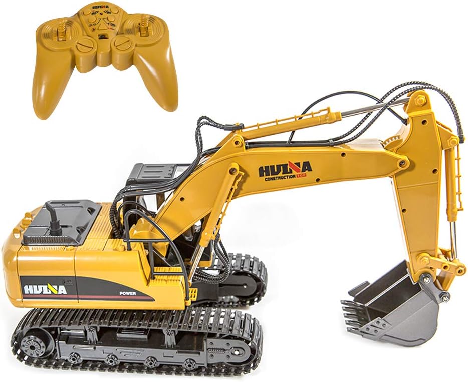 YEIBOBO ! 1:14 Scale Diecast Excavator Toys, Alloy Engineering Vehicle Excavator Truck Model Simulation Toy for Kids