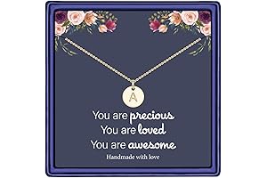 Disc Initial Necklace Gifts – Delicate Sterling Silver Jewelry for 10-Year-Old Girls