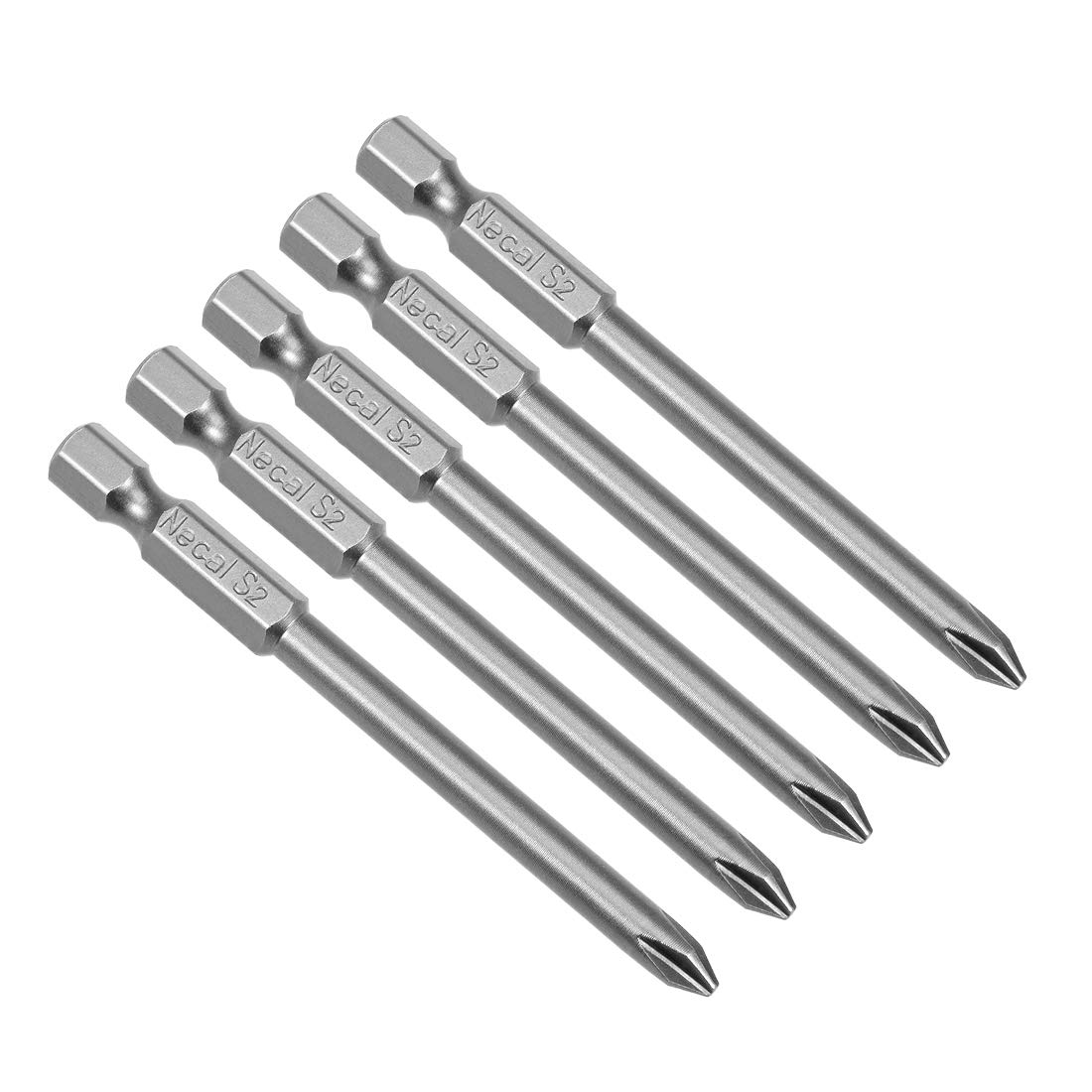 Embouts de tournevis magnétiques Phillips 2,5PH0 longs 75mm pour visseuse tige hexagonale