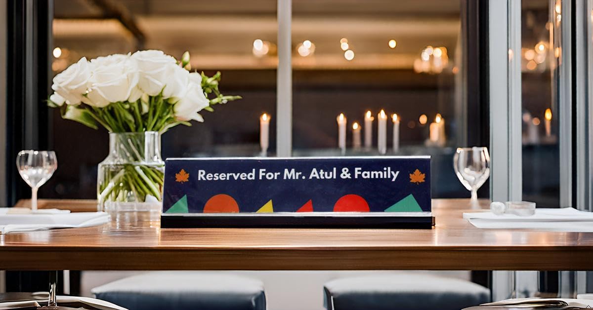 Ferauax pack of 10 2mm Thickness (8 Inch Width x 2.25 Inch Height) (20.32 cm x 5.7 cm) Table name plate for office desk – Set of Blank Nameplates for Office, Business, Conference Rooms, or Classrooms 4