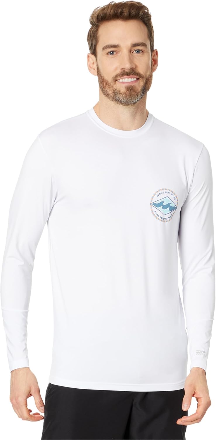 Billabong Mens Rotor Diamond Loose Fit Long Sleeve Rashguard