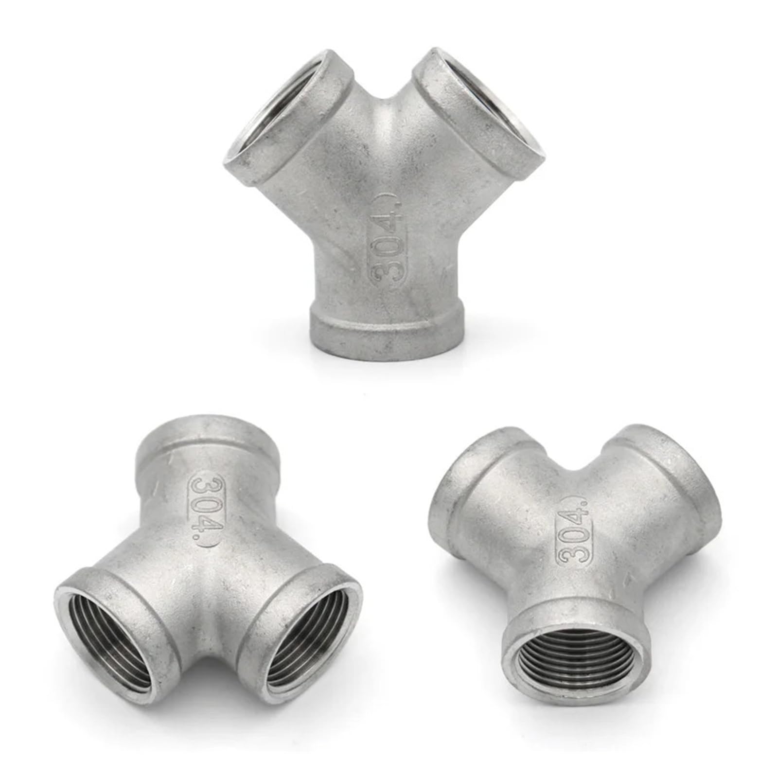 1 Uds. Accesorios de tubería de acero inoxidable 304 1/4 "3/8" 1/2 "3/4" 1 "BSP hembra + macho roscado tres vías codo de 4 vías tipo T(Internal Y-3-Way,1-1/2")