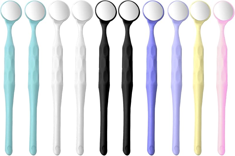 Angzhili Kit com 10 Espelhos Orais de Mão, Face Única