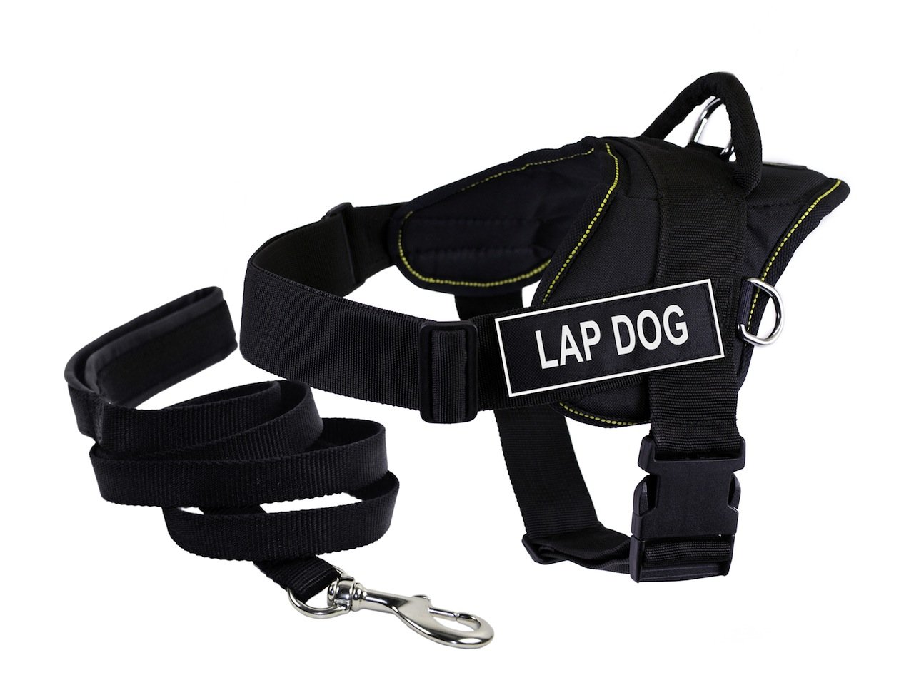 Dean & TylerDT Fun "LAP DOG" Harness, Large, with 6 ft Padded Puppy Leash.